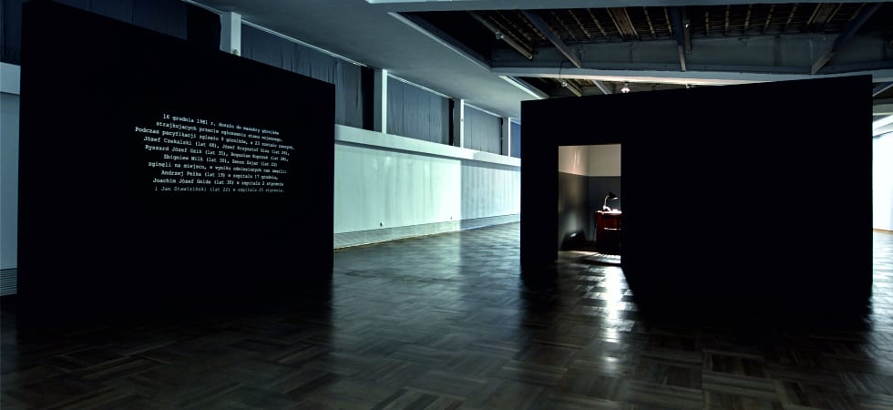 The case of Stanisław Pyjas, view from the exhibition, Bunkier Sztuki Contemporary Art Gallery, Krakow. Photo Wojciech Plewiński